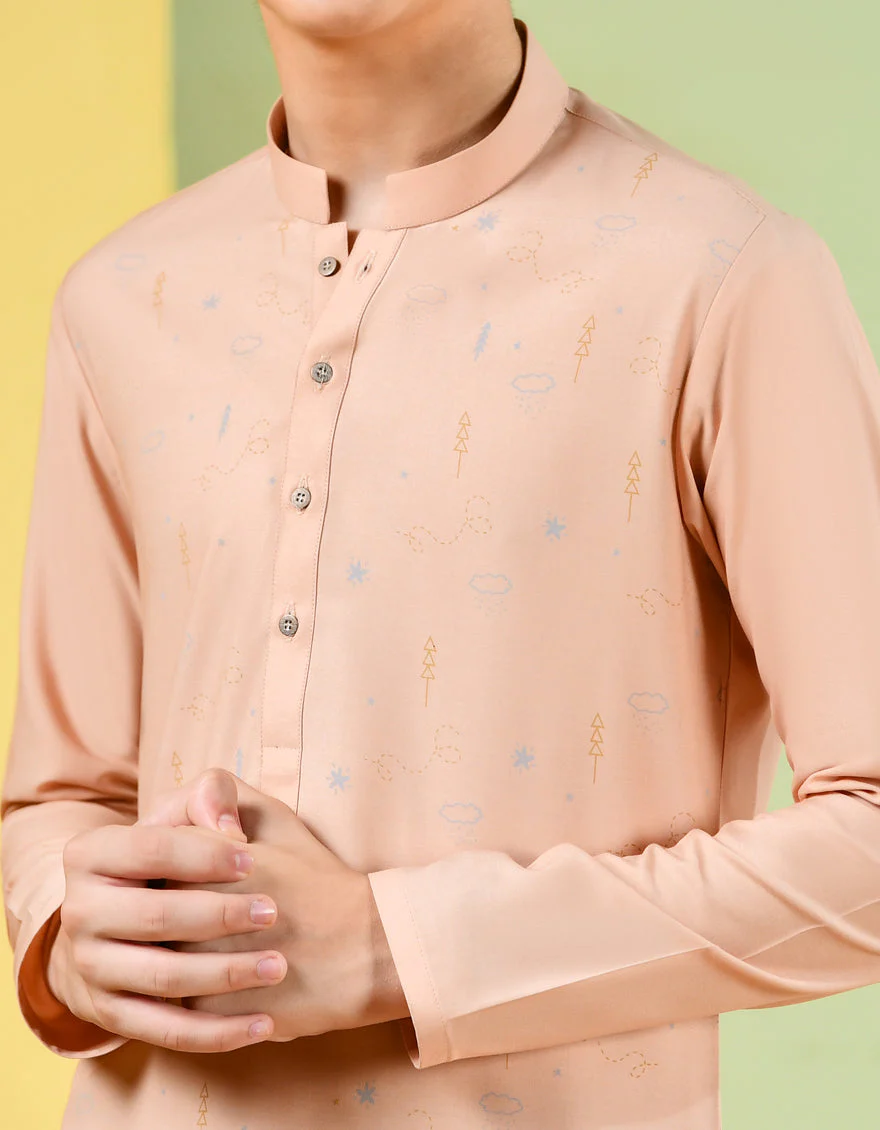 PEACH BLENDED KURTA TROUSERS | JCKP-S-US-38538/S22/JJ7669-CL - Image 2