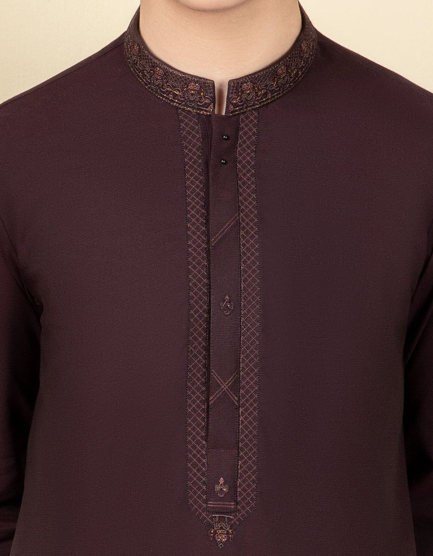 PURPLE COTTON KURTA TROUSERS | JCKP-S-US-38544/S22/JJ8175-SF - Image 2