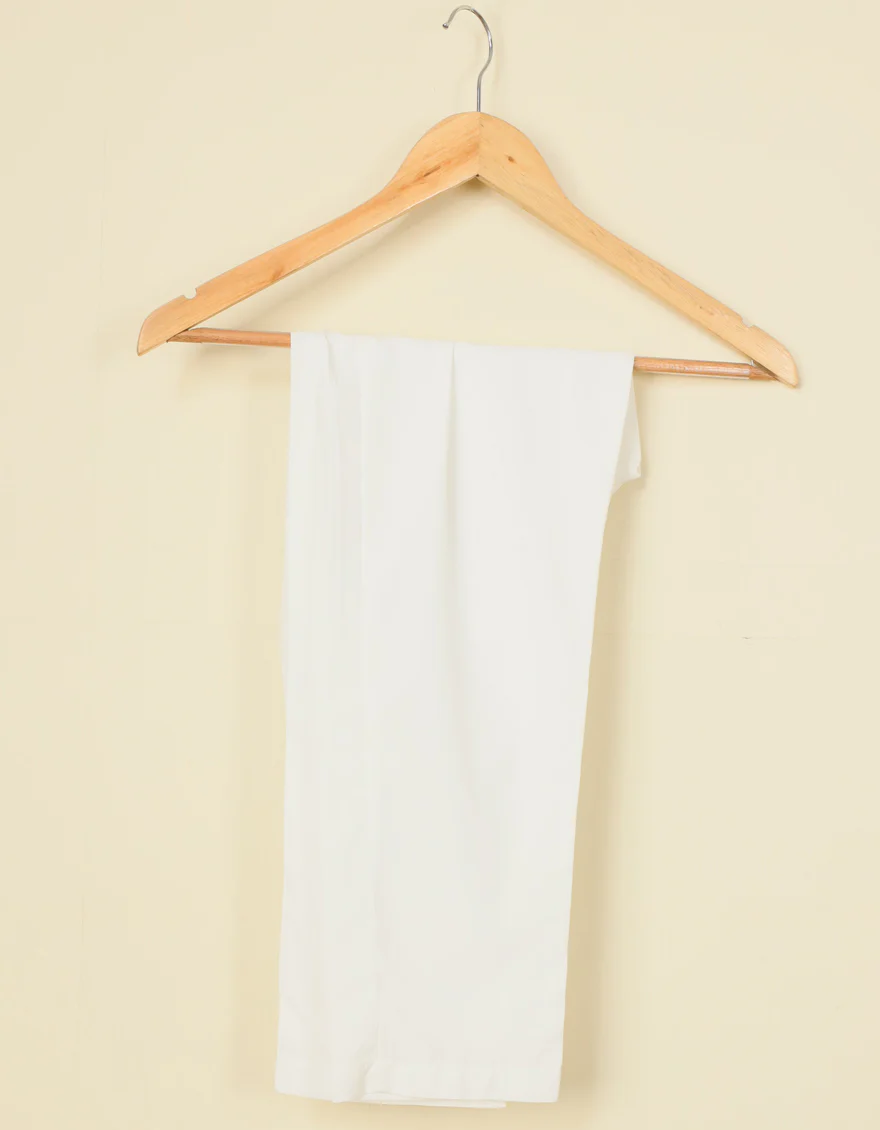 WHITE BLENDED KURTA TROUSERS | JCKP-S-US-38552/S22/JJ8174-SF - Image 3