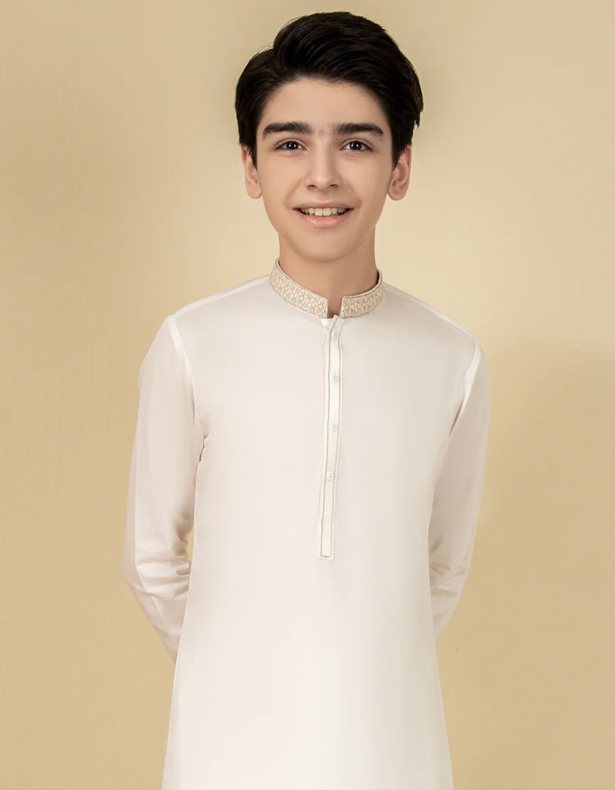 WHITE COTTON KURTA TROUSERS | JCKP-S-US-38556/S22/JJ6923-SF - Image 3