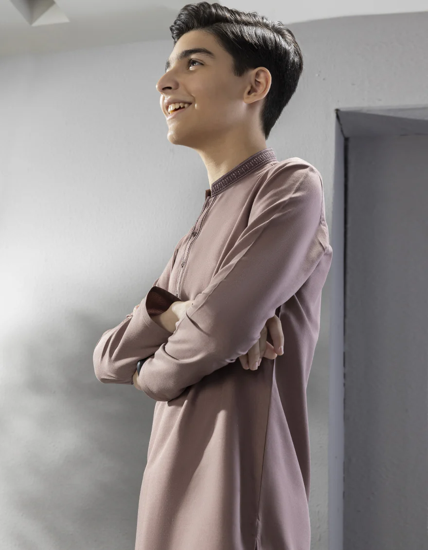 PLUM BLENDED KURTA TROUSERS | JCKP-S-US-38625/S22/JJ8212-SF - Image 3