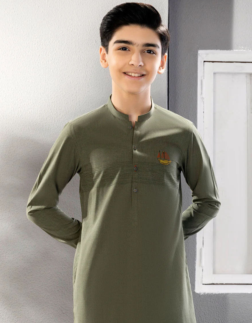 GREEN KURTA TROUSERS | JCKP-S-US-38639/S23/JJ8276-CL - Image 2