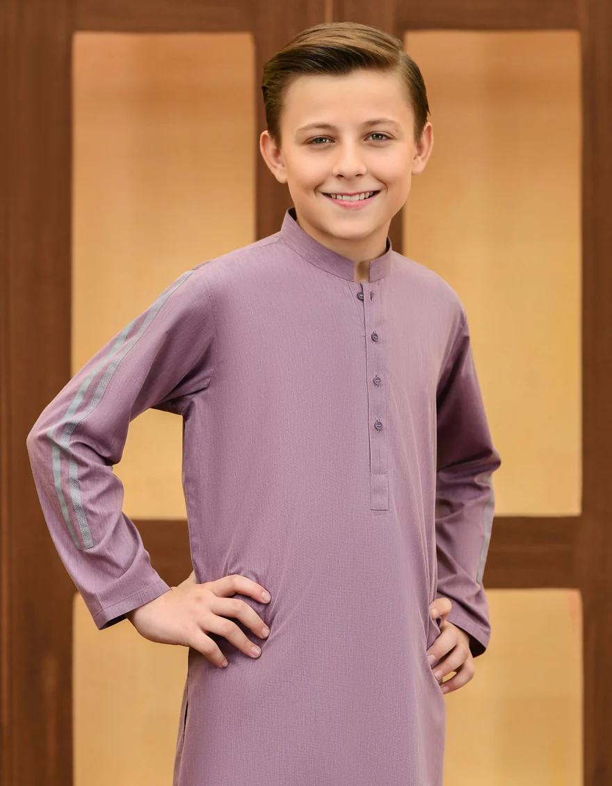 PLUM BLENDED KURTA TROUSERS | JCKP-S-US-38717/S23/JJ8213-CL - Image 2