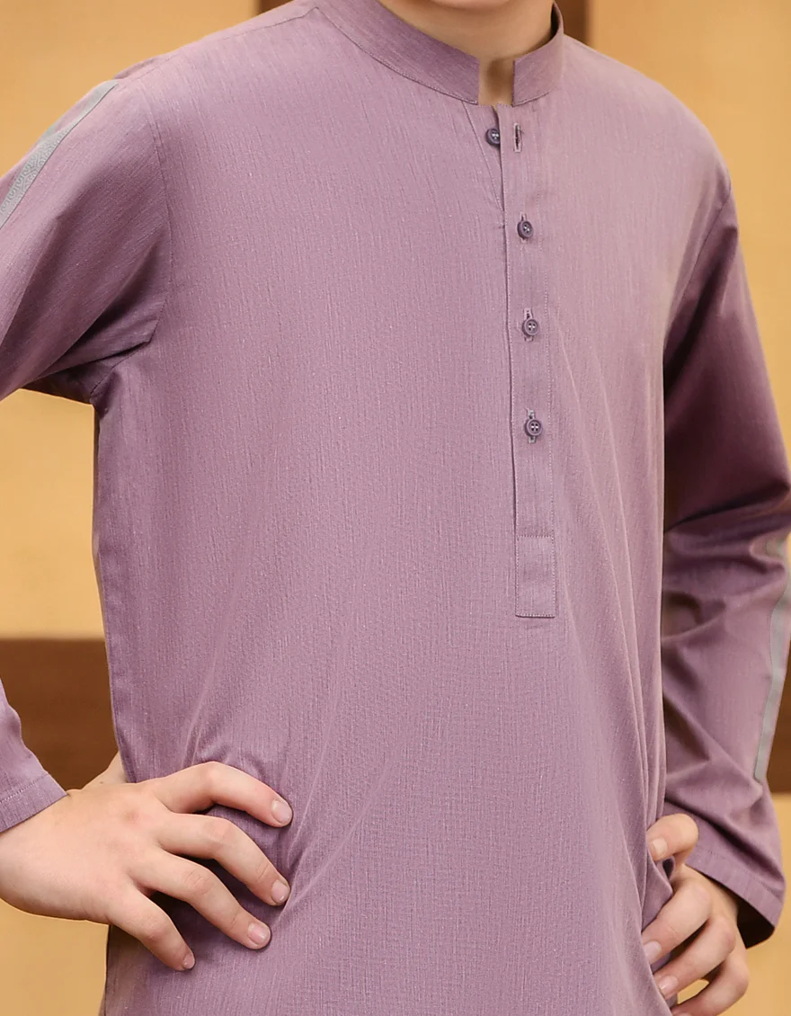 PLUM BLENDED KURTA TROUSERS | JCKP-S-US-38717/S23/JJ8213-CL - Image 3