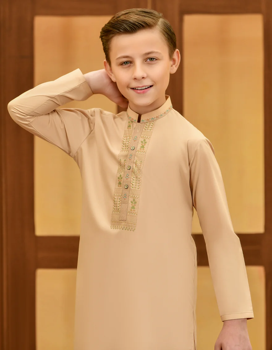 BEIGE BLENDED KURTA TROUSERS | JCKP-S-US-38743/S23/JJ8727-SF - Image 2