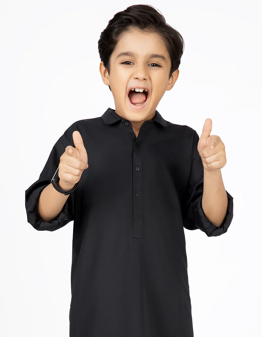 BLACK VISCOSE KURTA TROUSERS | JCKP-US-43118/A22/JJ8346-CL - Image 2