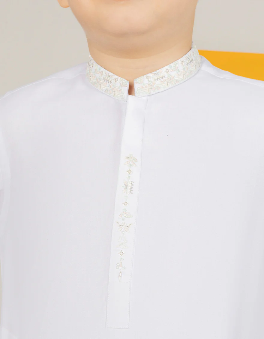 WHITE BLENDED KURTA TROUSERS | JCKP-US-43171/A22/JJ8346-SF - Image 2