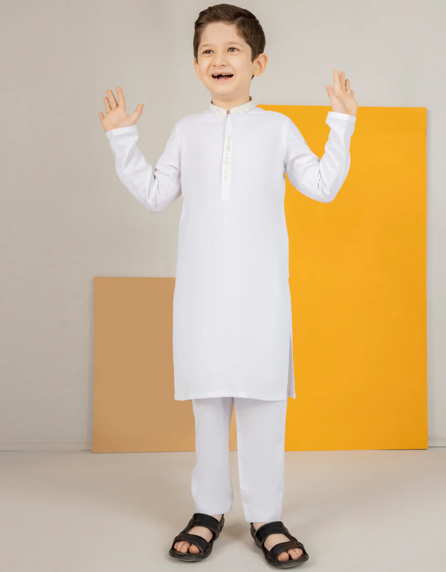 WHITE BLENDED KURTA TROUSERS | JCKP-US-43171/A22/JJ8346-SF - Image 3