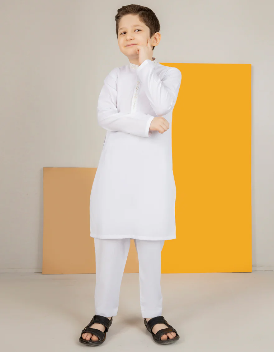 WHITE BLENDED KURTA TROUSERS | JCKP-US-43171/A22/JJ8346-SF - Image 5