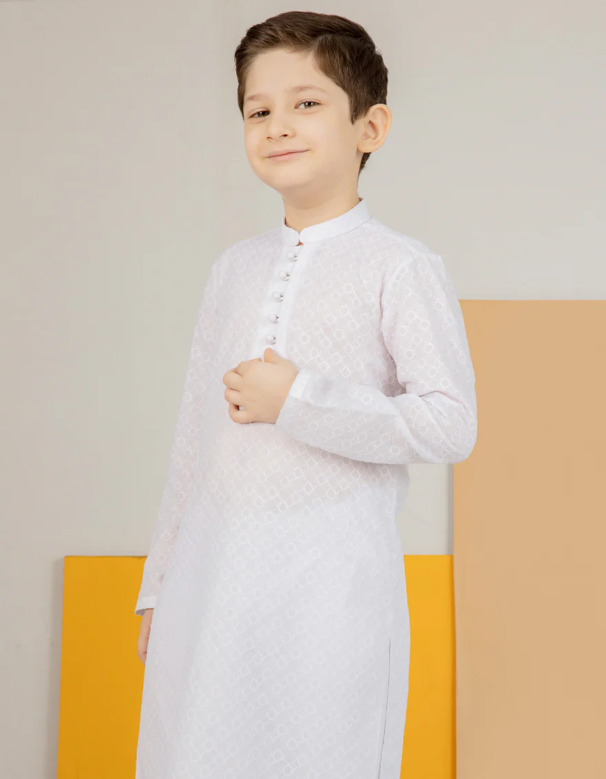 WHITE BLENDED KURTA TROUSERS | JCKP-US-44172/A22/JJ8419-CL - Image 3