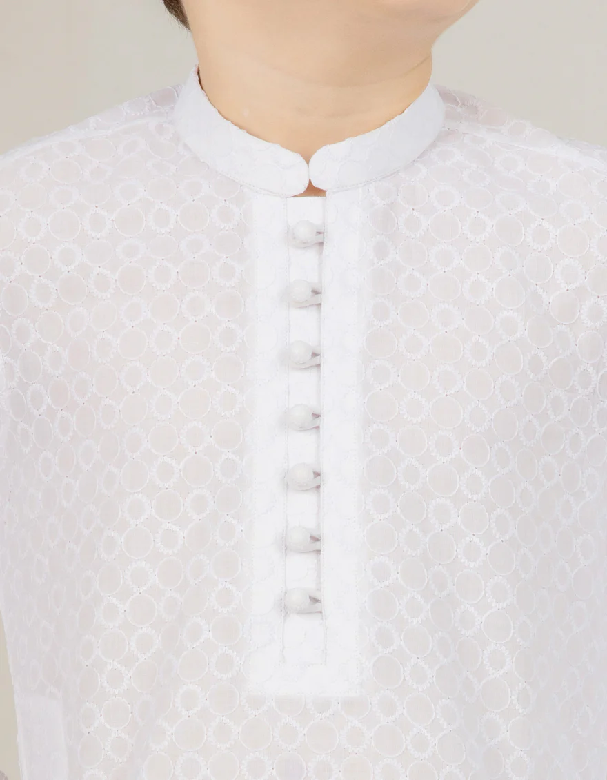 WHITE BLENDED KURTA TROUSERS | JCKP-US-44172/A22/JJ8419-CL - Image 5