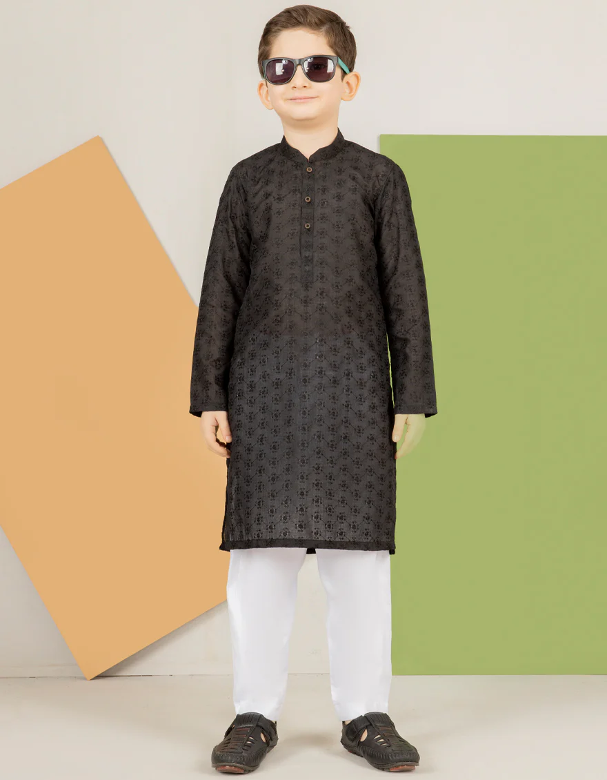 BLACK BLENDED KURTA TROUSERS | JCKP-US-44184/A22/JJ8418-CL - Image 3