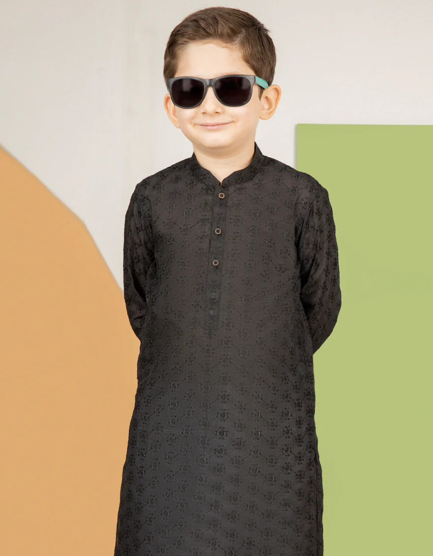 BLACK BLENDED KURTA TROUSERS | JCKP-US-44184/A22/JJ8418-CL - Image 4