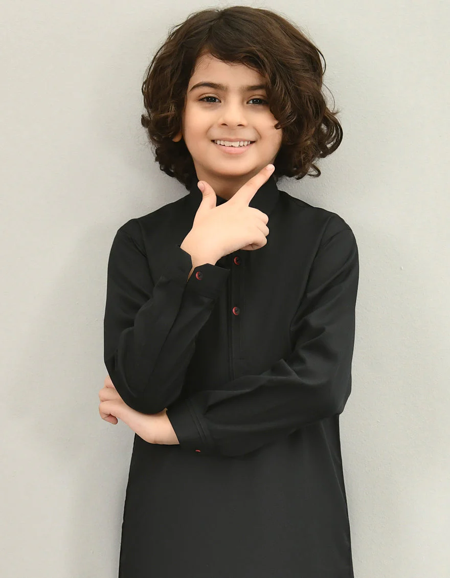 BLACK BLENDED KURTA TROUSERS | JCKP-US-45022/A22/JJ8346-CL - Image 2