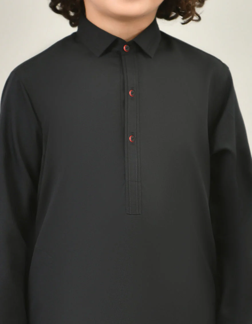 BLACK BLENDED KURTA TROUSERS | JCKP-US-45022/A22/JJ8346-CL - Image 3