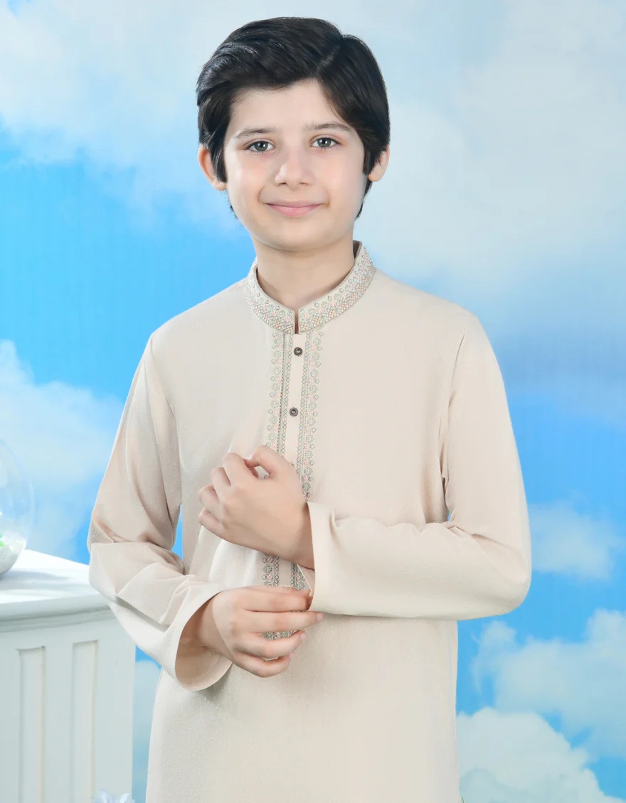 BROWN BLENDED KAMEEZ SHALWAR | JCKS-A-39072/S24/JJ9252-FL - Image 3