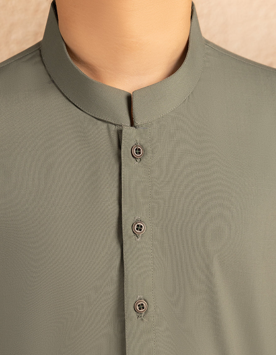 GREEN BLENDED KAMEEZ SHALWAR | JCKS-A-39323/S25/JJ9661-CL - Image 3