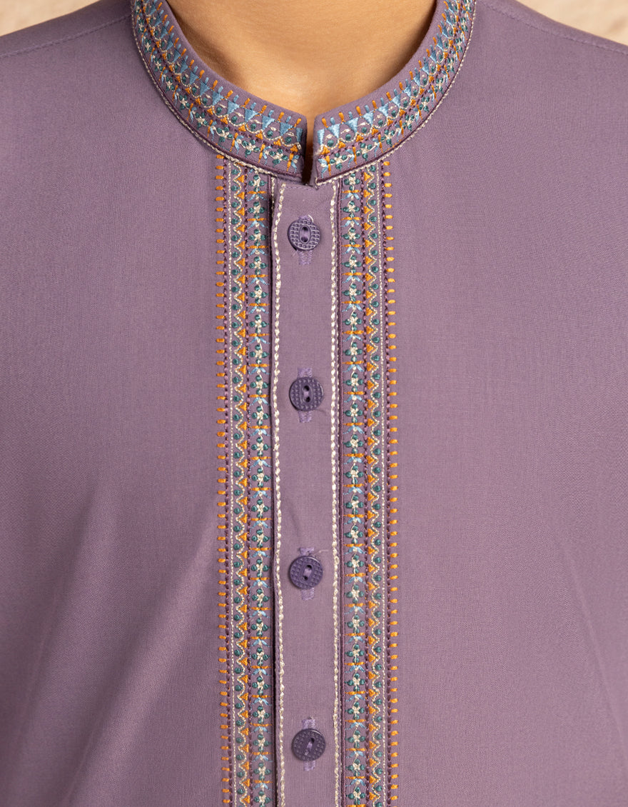 LAVENDER BLENDED KAMEEZ SHALWAR | JCKS-A-39328/S25/JJ10120-FL - Image 3