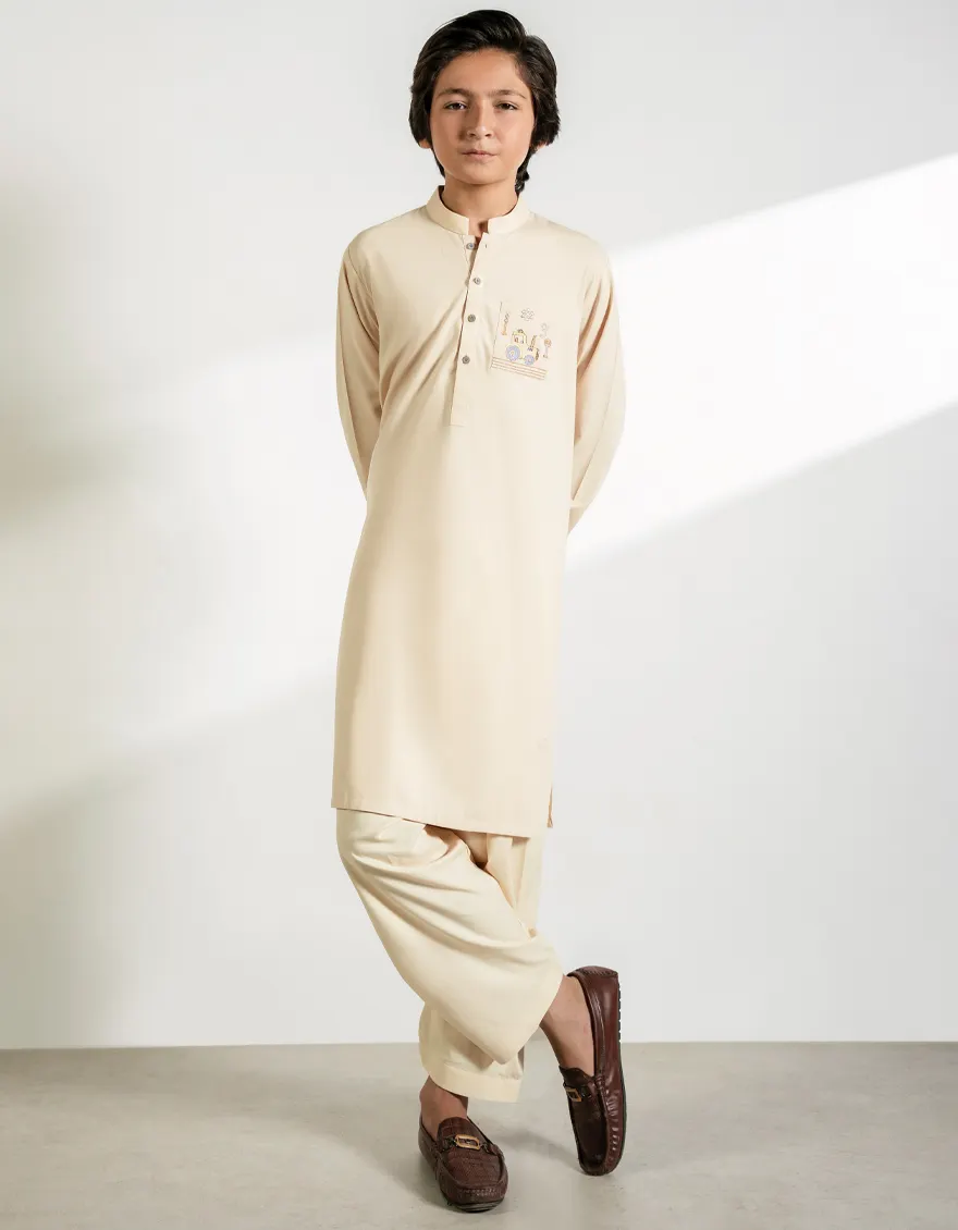 FAWN BLENDED KAMEEZ SHALWAR | JCKS-A-39365/S25/JJ9823-CL - Image 3