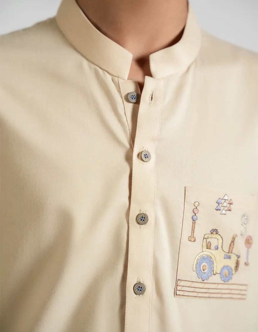FAWN BLENDED KAMEEZ SHALWAR | JCKS-A-39365/S25/JJ9823-CL - Image 4