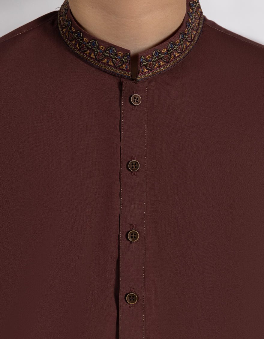 PLUM BLENDED KAMEEZ SHALWAR | JCKS-A-39377/S25/JJ9818-SF - Image 4