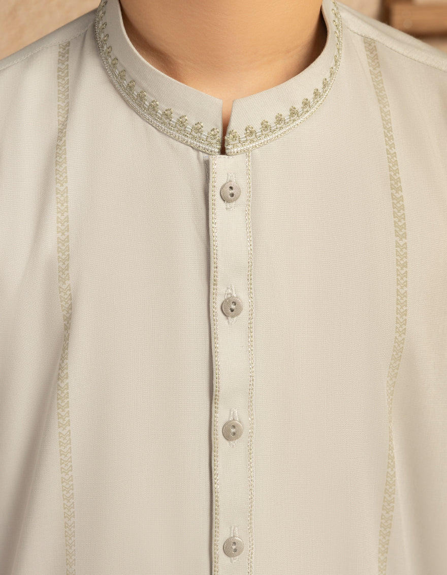 ASH GREY BLENDED KAMEEZ SHALWAR | JCKS-A-39412/S25/JJ9844-SF - Image 3
