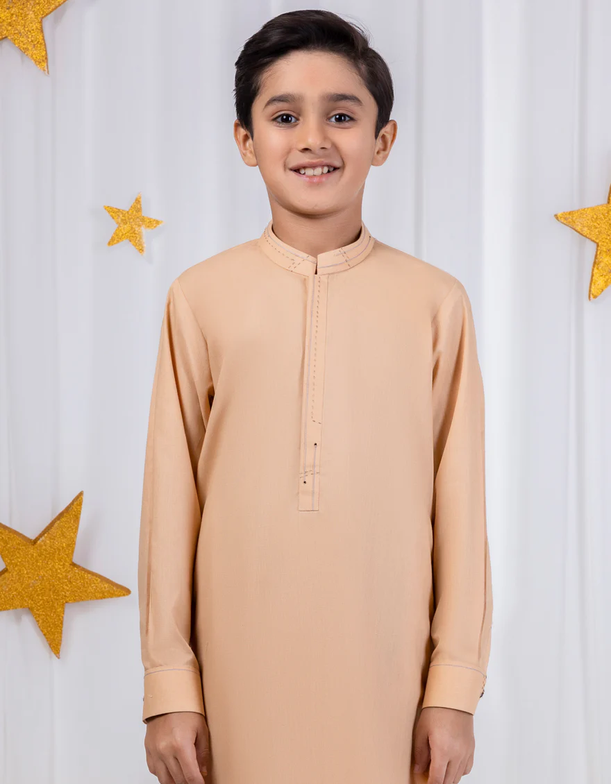 BROWN BLENDED KAMEEZ SHALWAR | JCKS-A-46324/S24/JJ8283-CL - Image 2