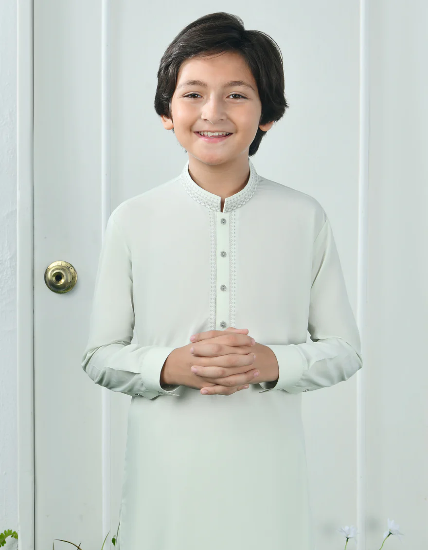 GREEN BLENDED KAMEEZ SHALWAR | JCKS-A-46338/S24/JJ9336-SF - Image 2