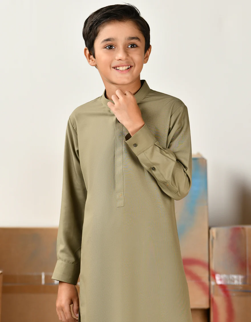 GREEN BLENDED KAMEEZ SHALWAR | JCKS-A-46415/S24/JJ9346-CL - Image 2