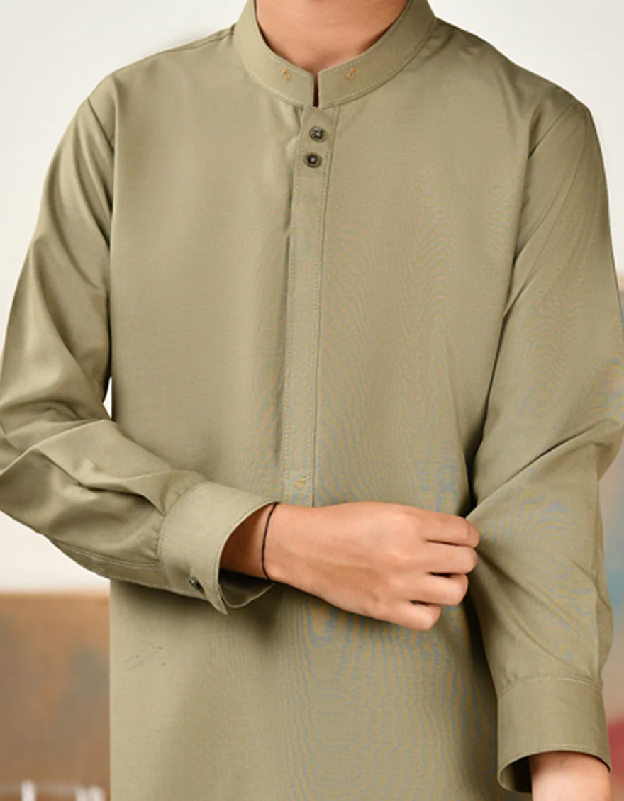 GREEN BLENDED KAMEEZ SHALWAR | JCKS-A-46415/S24/JJ9346-CL - Image 3