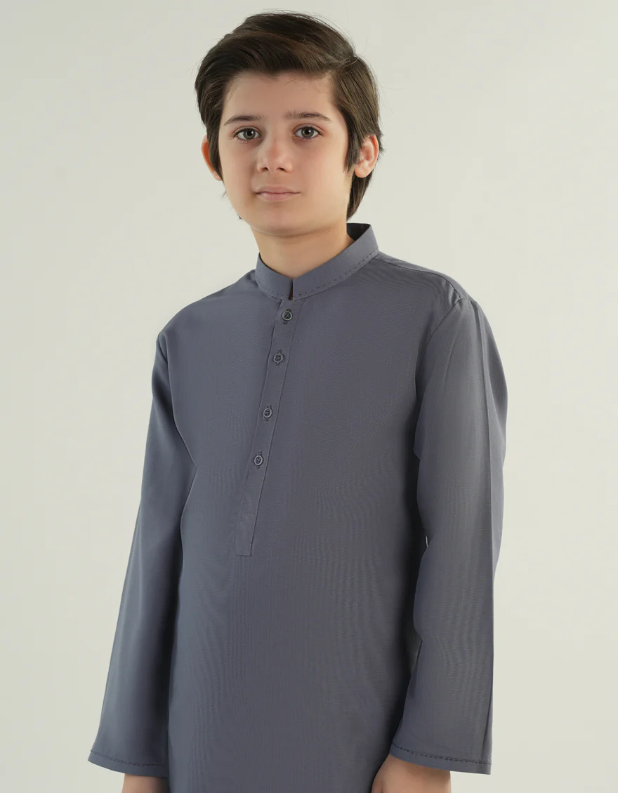 PIGEON BLUE BLENDED KAMEEZ SHALWAR | JCKS-A-46504/S24/JJ9620-CL - Image 2