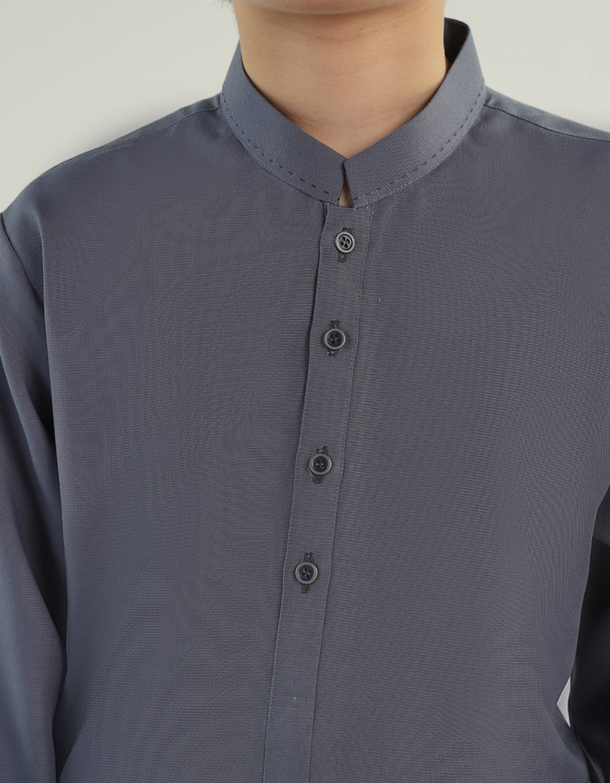 PIGEON BLUE BLENDED KAMEEZ SHALWAR | JCKS-A-46504/S24/JJ9620-CL - Image 3