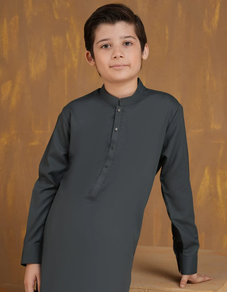BLUE BLENDED KAMEEZ SHALWAR | JCKS-A-90470/S24/JJ9417-SF - Image 3