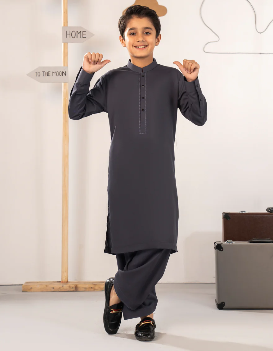 GREY BLENDED KAMEEZ SHALWAR | JCKS-A-90519/S25/JJ9