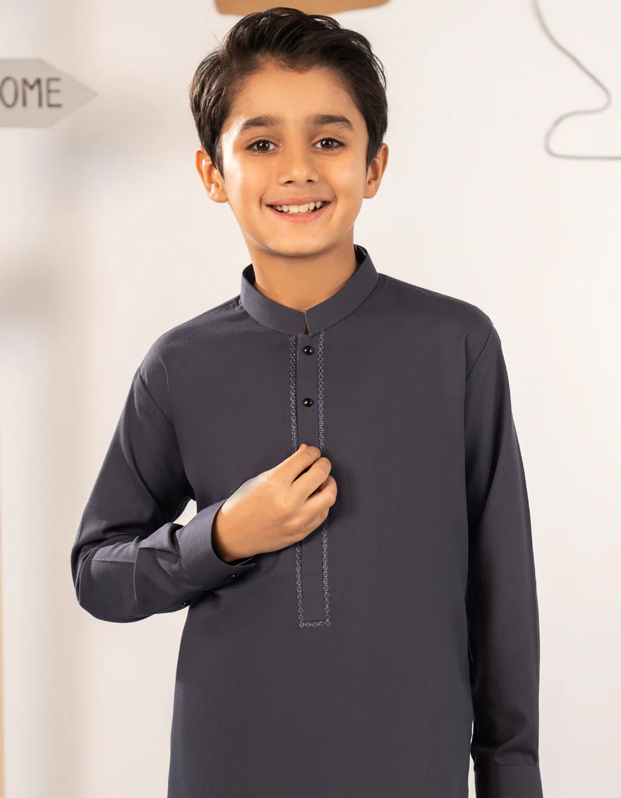 GREY BLENDED KAMEEZ SHALWAR | JCKS-A-90519/S25/JJ9 - Image 2