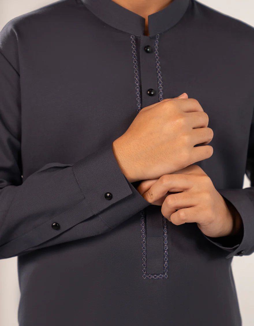GREY BLENDED KAMEEZ SHALWAR | JCKS-A-90519/S25/JJ9 - Image 4