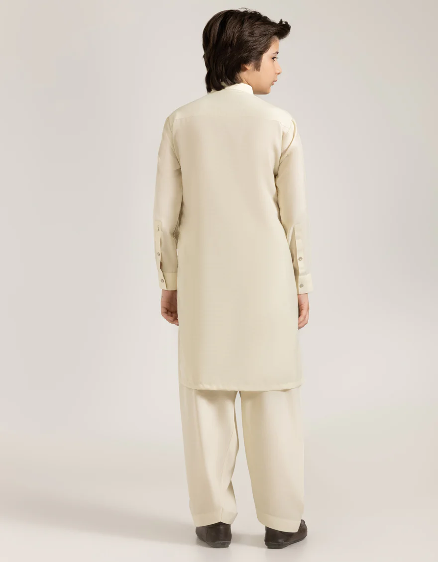 CREAM BLENDED KAMEEZ SHALWAR | JCKS-A-90531/S25/JJ9767-SF - Image 4