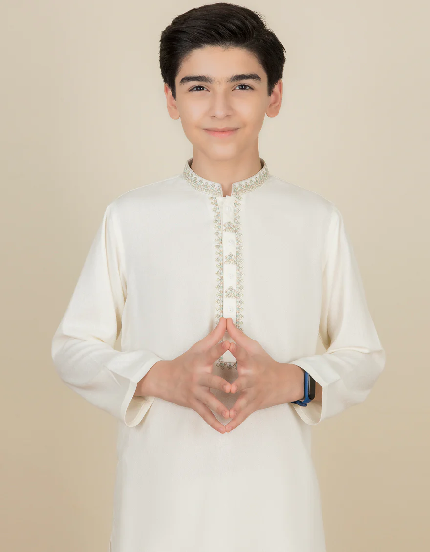 OFF WHITE KAMEEZ SHALWAR | JCKS-A-US-38438/S22/JJ7568-FL - Image 2