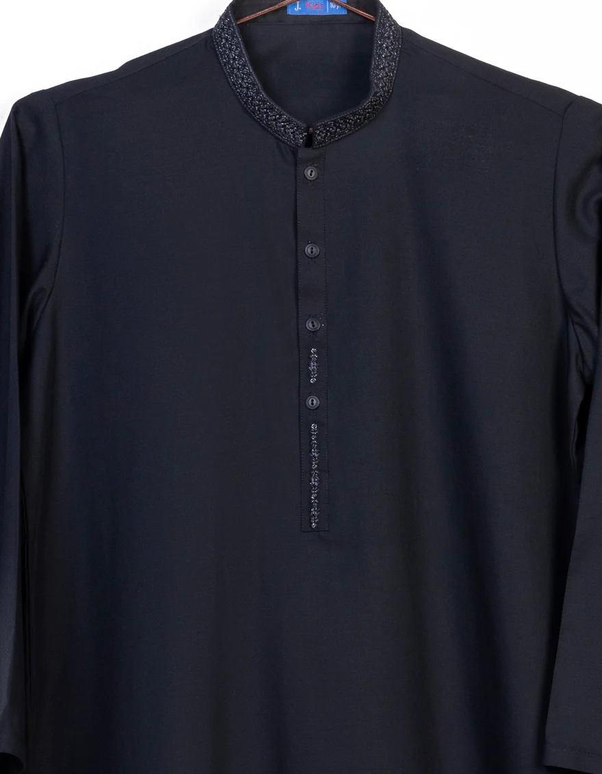 BLACK BLENDED KAMEEZ SHALWAR | JCKS-A-US-38697/A23/JJ9004-SF - Image 2