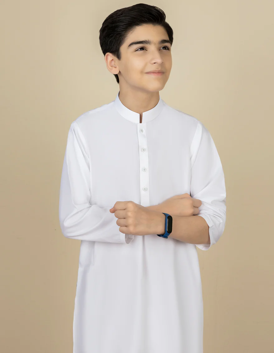 WHITE COTTON WHITE KAMEEZ SHALWAR | JCKS-A-US-40221-R5-AP/S23/JJ8732-PN - Image 2