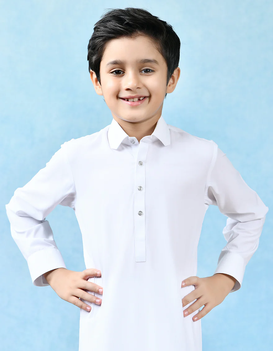 WHITE VISCOSE KAMEEZ SHALWAR | JCKS-A-US-44027/S22/JJ8346-PN - Image 2