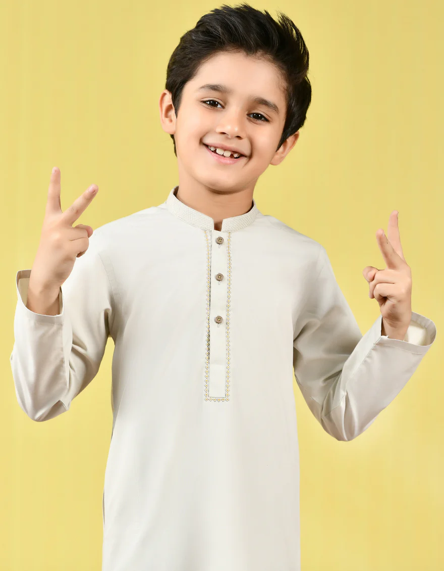 SAND VISCOSE KAMEEZ SHALWAR | JCKS-A-US-44051/S22/JJ8166-SF - Image 2