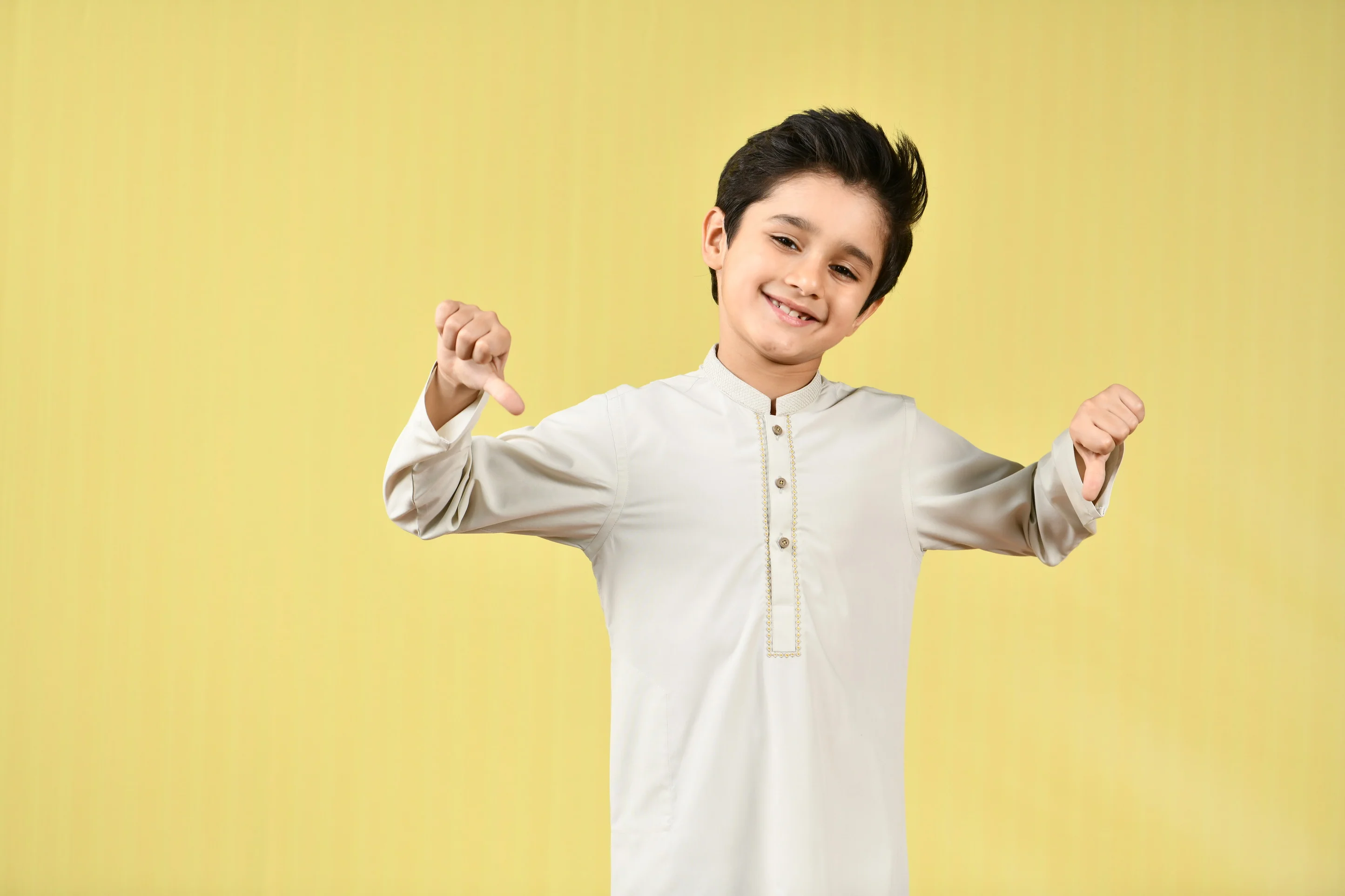 SAND VISCOSE KAMEEZ SHALWAR | JCKS-A-US-44051/S22/JJ8166-SF - Image 4