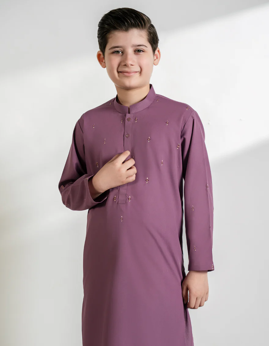 LILAC BLENDED KAMEEZ SHALWAR | JCKS-S-50206/S25/JJ9816-SF - Image 2