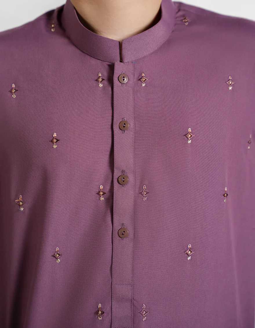LILAC BLENDED KAMEEZ SHALWAR | JCKS-S-50206/S25/JJ9816-SF - Image 3