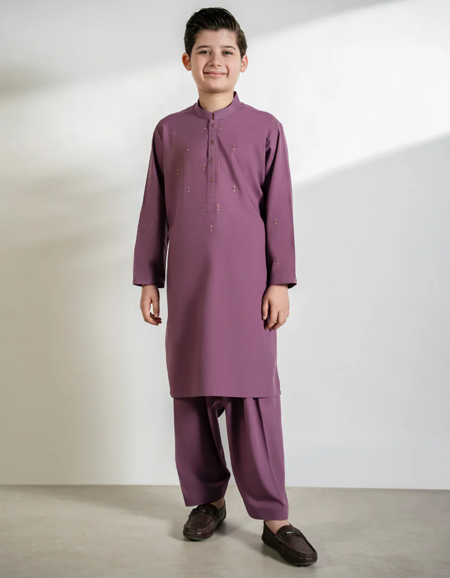LILAC BLENDED KAMEEZ SHALWAR | JCKS-S-50206/S25/JJ9816-SF - Image 4