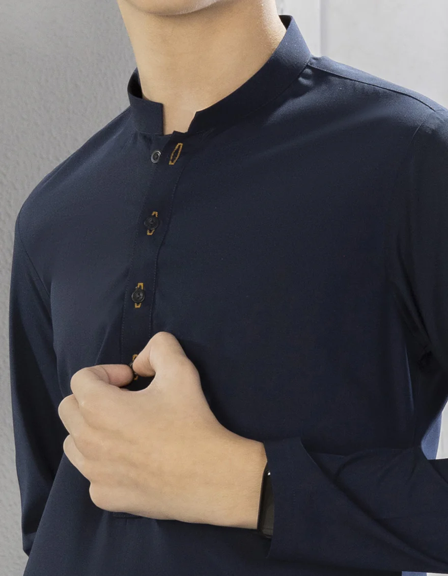 NAVY BLUE BLENDED BLUE KAMEEZ SHALWAR | JCKS-S-US-35835-R6-AP/S23/JJ8733-PN - Image 3