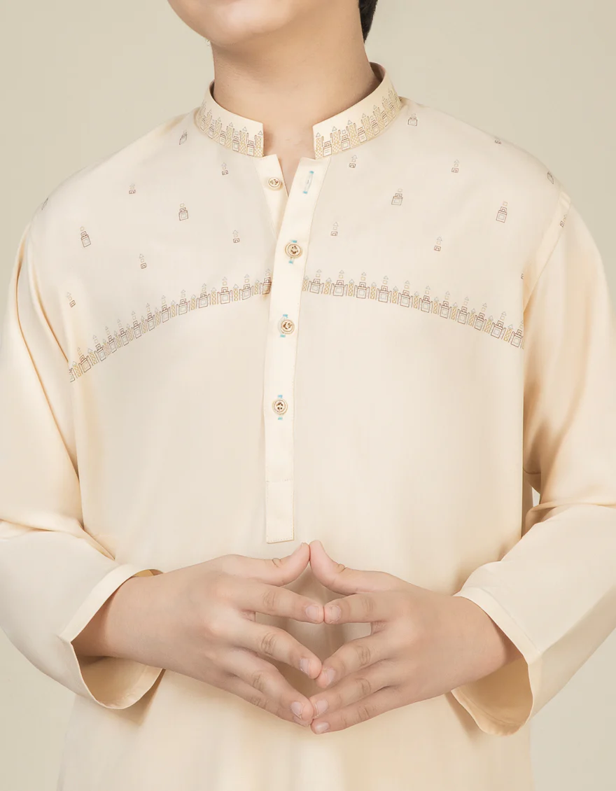 LIGHT PEACH BLENDED KAMEEZ SHALWAR | JCKS-S-US-35846/S22/JJ7527-SF - Image 2