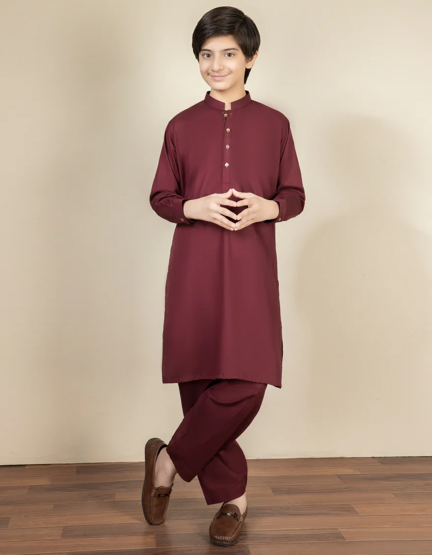 MAROON KAMEEZ SHALWAR | JCKS-S-US-35863/S22/JJ7657-PN