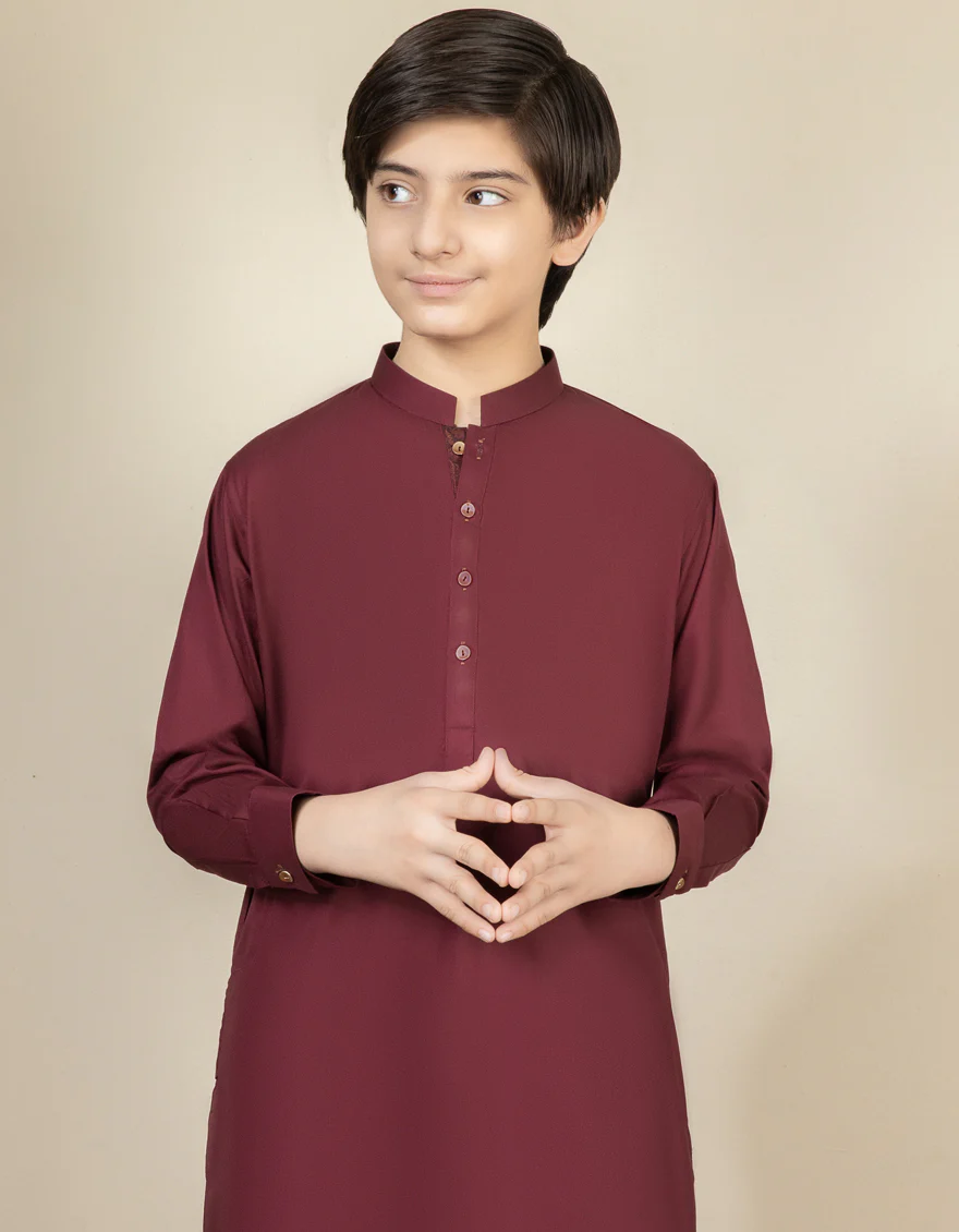 MAROON KAMEEZ SHALWAR | JCKS-S-US-35863/S22/JJ7657-PN - Image 2